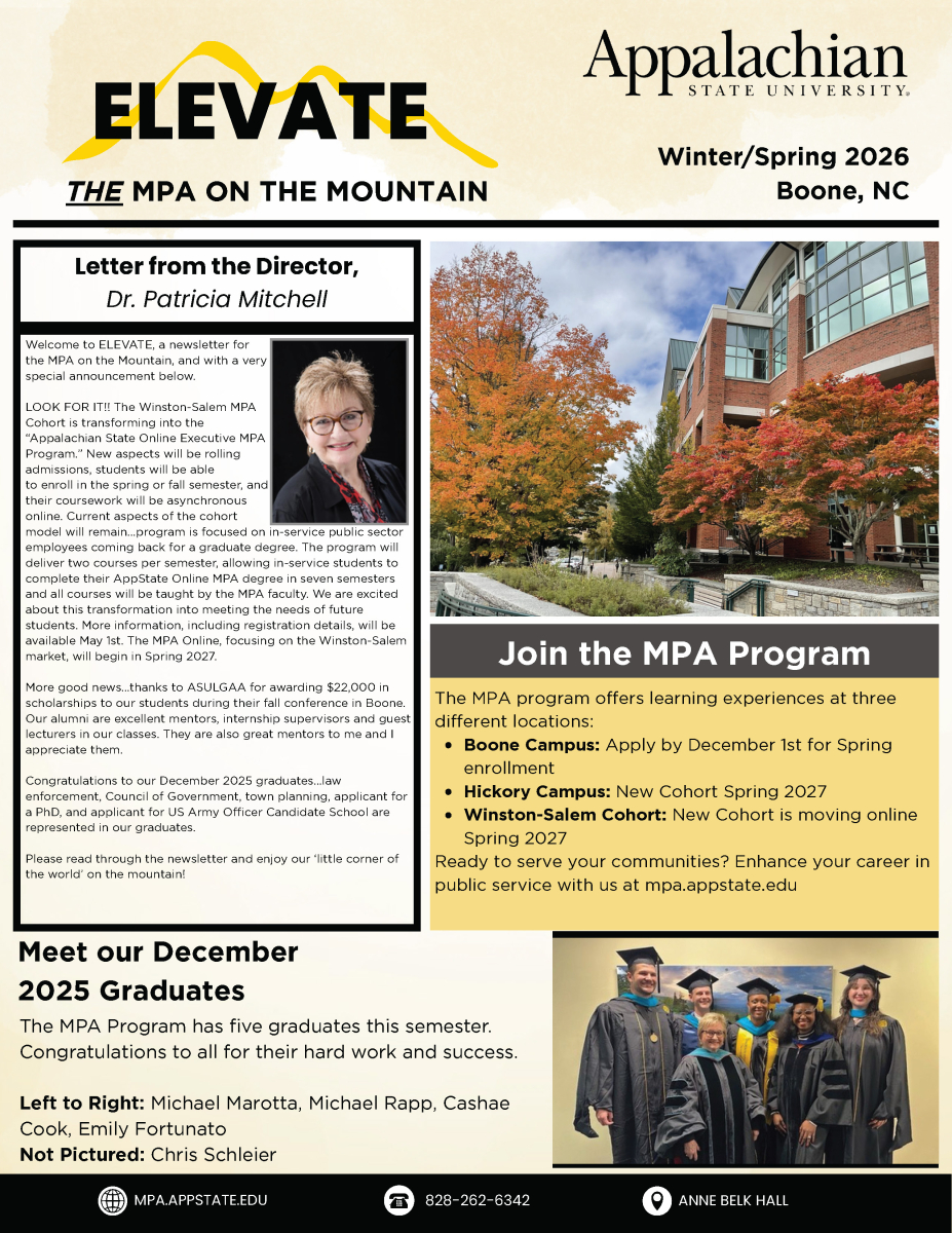 ELEVATE Winter/Spring 2026 Newsletter Cover