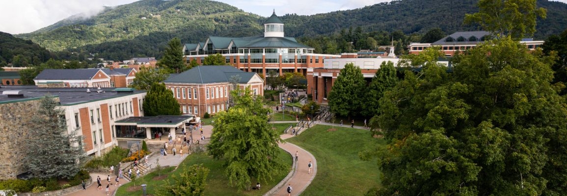 The outside of Anne Belk Hall at Appalachian State University.