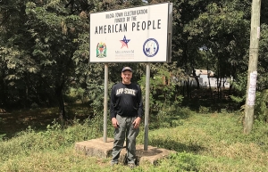 Lane Bailey ’87 ’89 stands just outside Kilosa Township, which is located in the Kilosa District in the Morogoro Region of Tanzania. Bailey, who is city manager of Salisbury, traveled to Tanzania as part of the International City/County Management Association’s ENGINE Program. Photo submitted